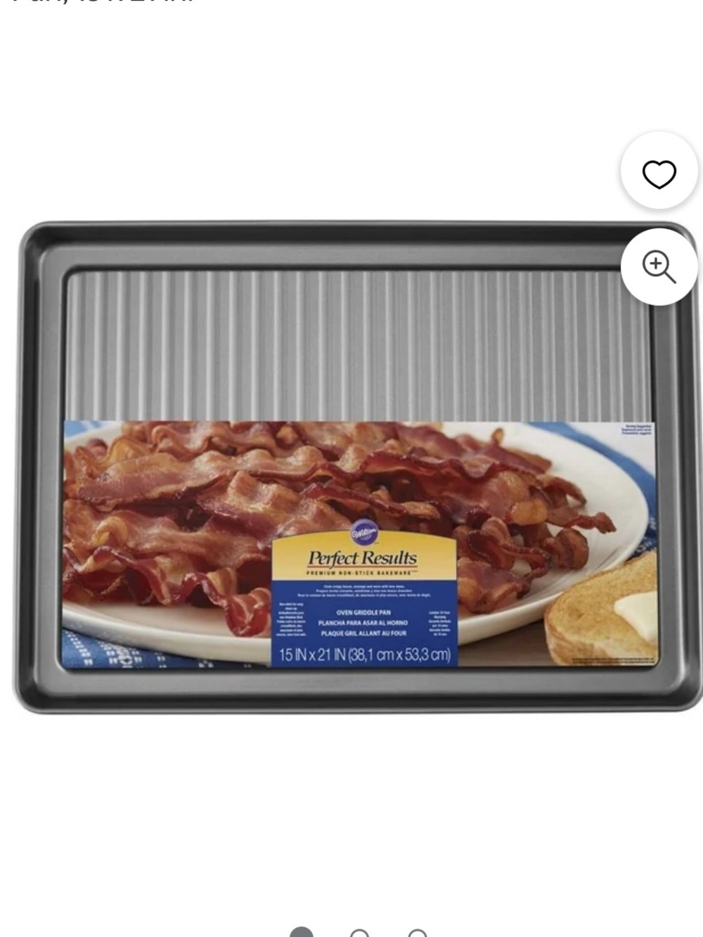 Wilton Perfect Results premium non-stick bakeware oven griddle pan